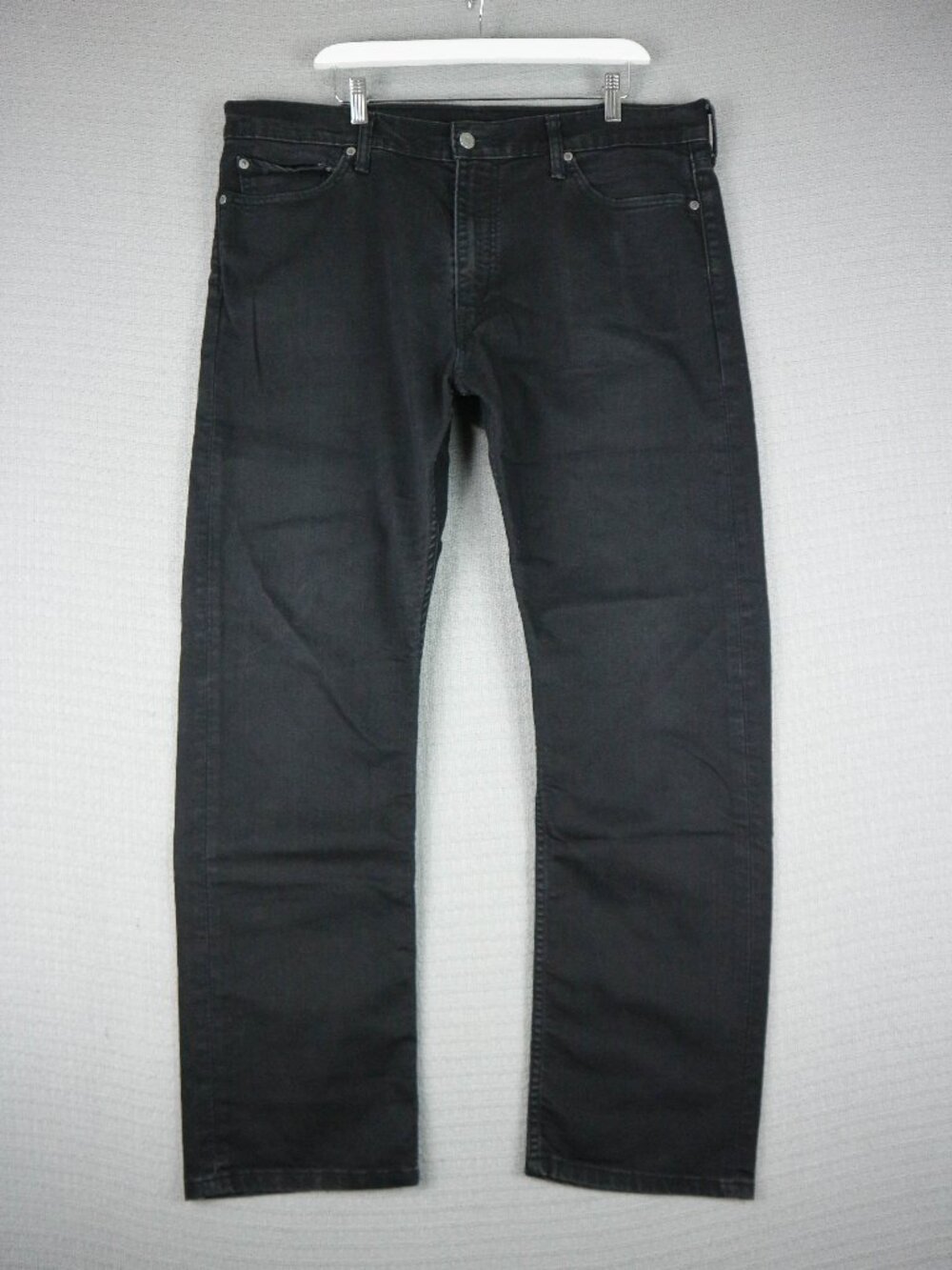 Levi's 504 Regular Straight Denim Washed Black Jeans 38x32